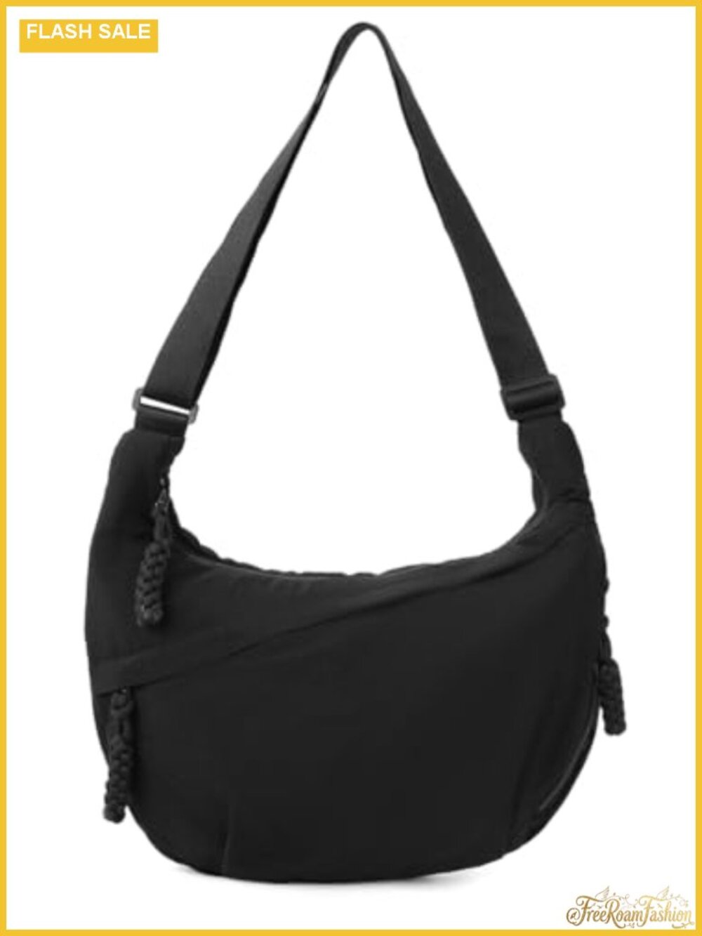 Unisex Nylon Canvas Hobo Crossbody Shoulder Bag Slouchy Corduroy Purse